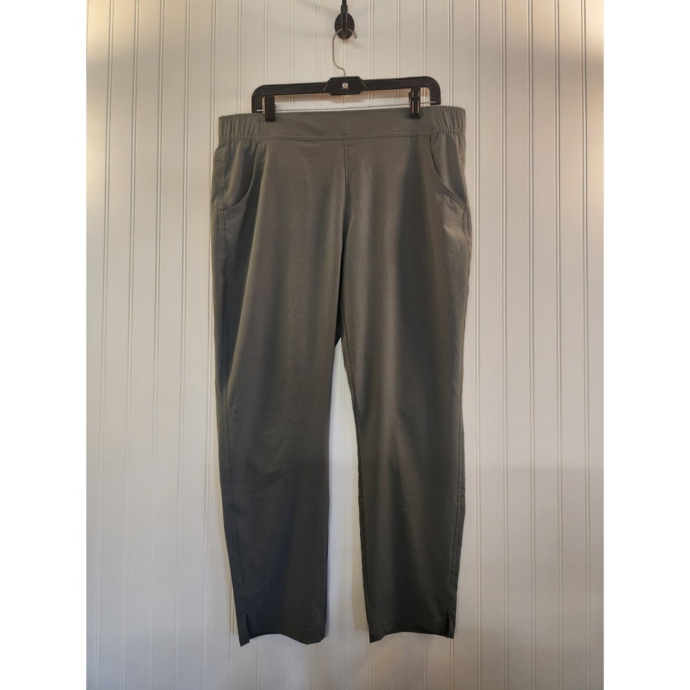 Eddie Bauer Women's Olive Green Traveler Pant Size L W38"x28"L Grandmacore Flowy